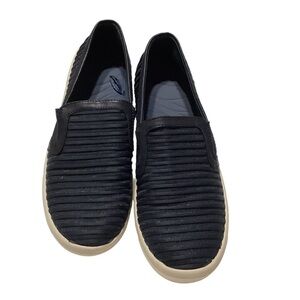 BARETRAPS Navy Canvas Ribbed Slip On Sneakers Size 11